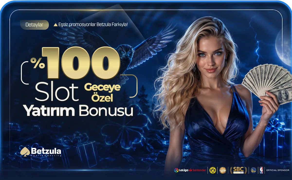 Betzula Geceye Özel %100 Slot Yatırım Bonusu